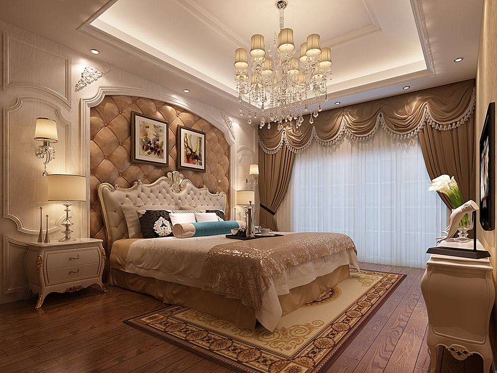 河源市百信百小區歐式風格別墅裝修案例