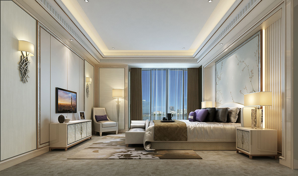 五華自建別墅345平米歐式輕奢風格裝修案例-臥室 五華自建別墅345平米歐式輕奢風格裝修案例-臥室