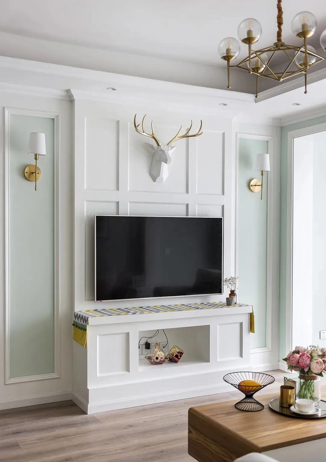 廣州裝修公司田園風格室內裝修效果圖-電視背景墻 廣州裝修公司田園風格室內裝修效果圖-電視背景墻