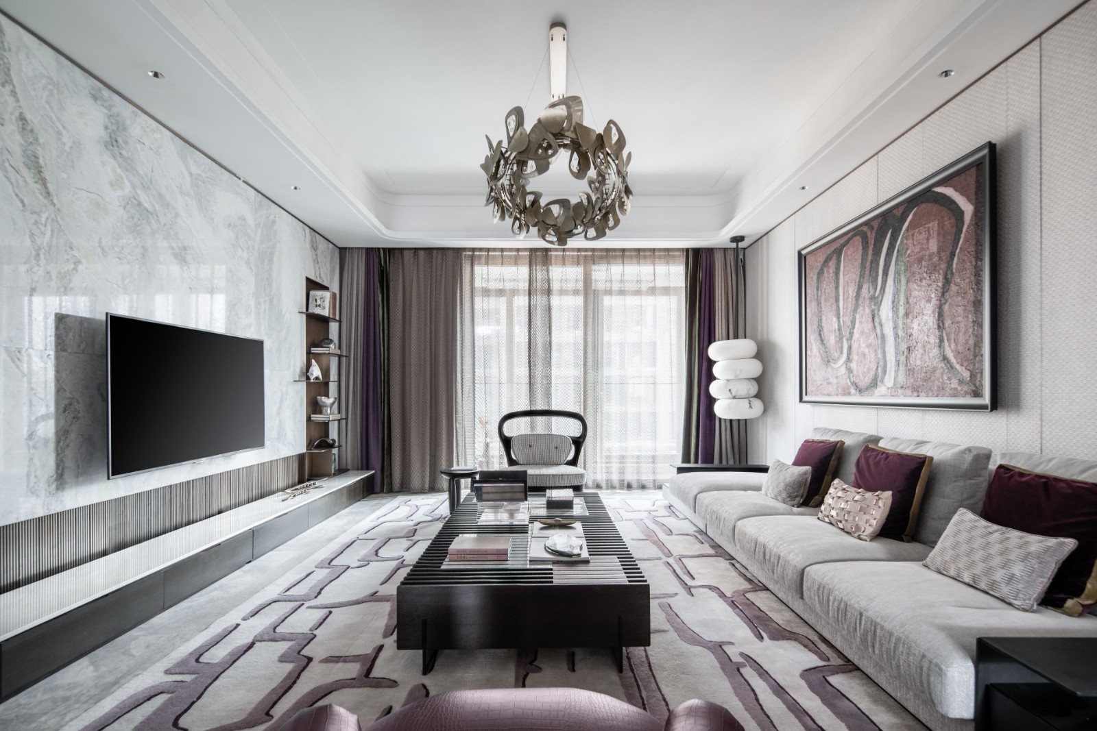 新中式風格家裝設計室內裝修效果圖-客廳 新中式風格家裝設計室內裝修效果圖-客廳