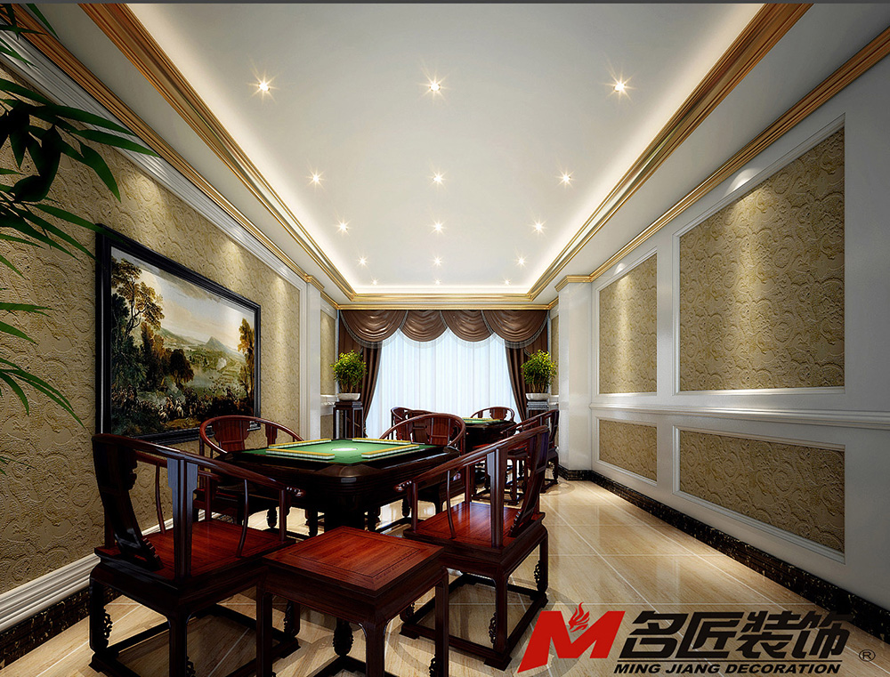 歐式風格別墅裝修效果圖-金地九瓏璧別墅277平米-別墅裝修設計娛樂室 歐式風格別墅裝修效果圖-金地九瓏璧別墅277平米-別墅裝修設計娛樂室