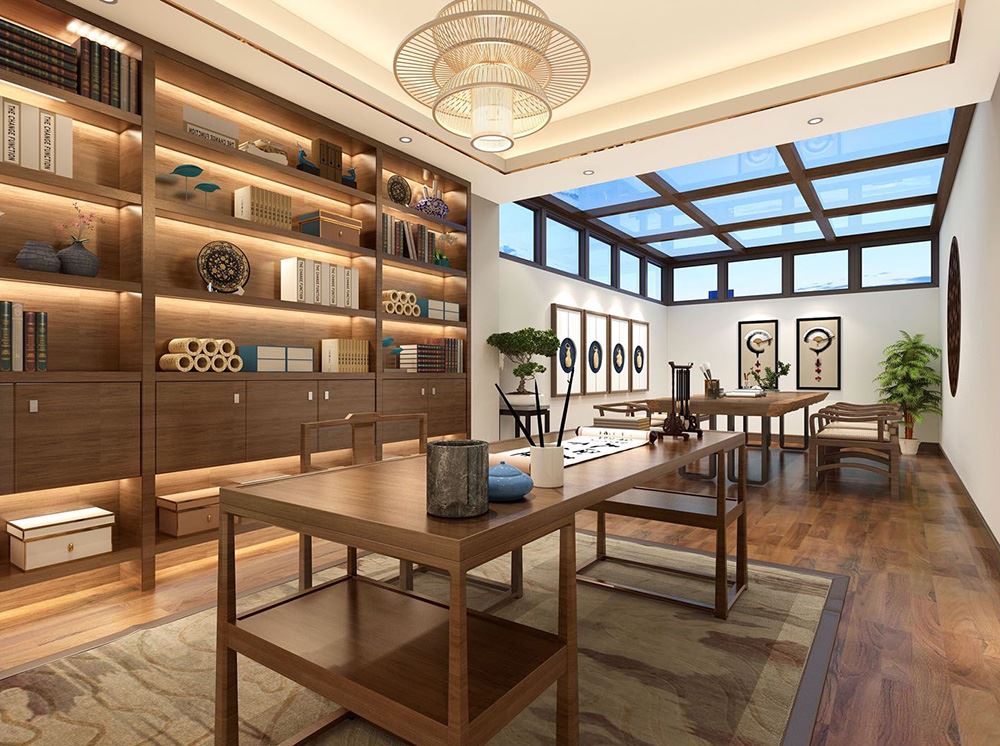 衢州市城南中路小區新中式風格復式裝修案例