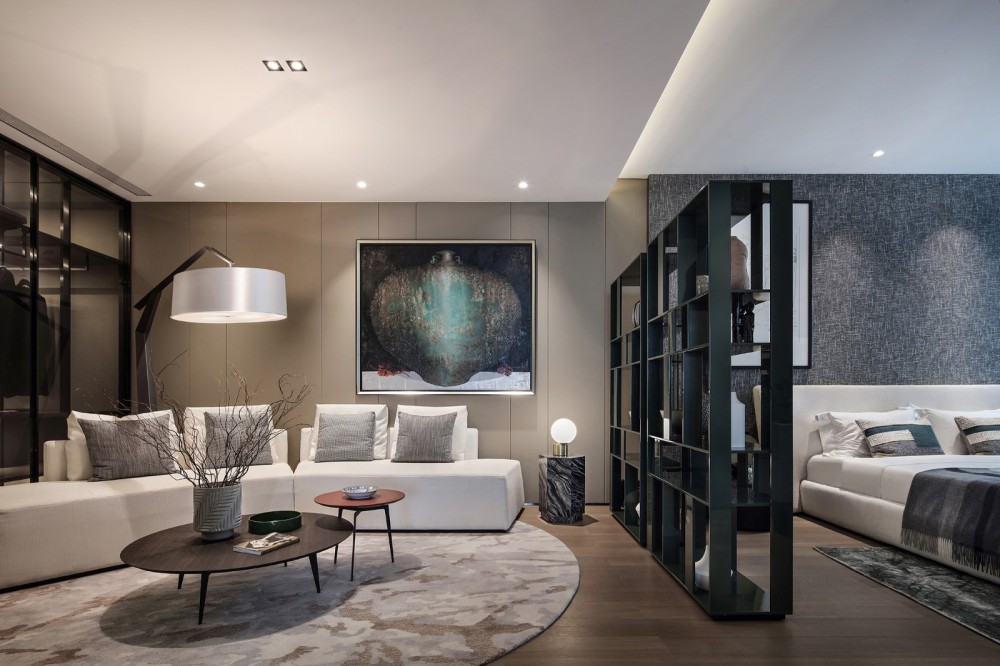 簡約黑白灰風格室內設計家裝案例-臥室 簡約黑白灰風格室內設計家裝案例-臥室