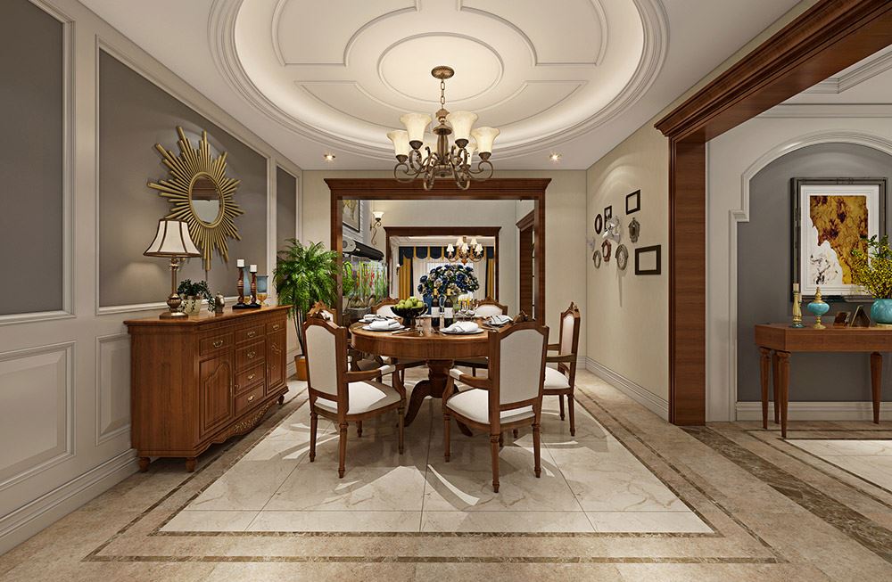 楚雄彝族自治州城市花園(楚雄)美式風格別墅裝修案例