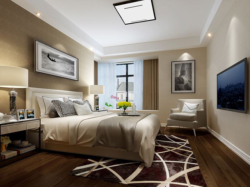 河源市德興苑現代簡約風格三居室裝修案例