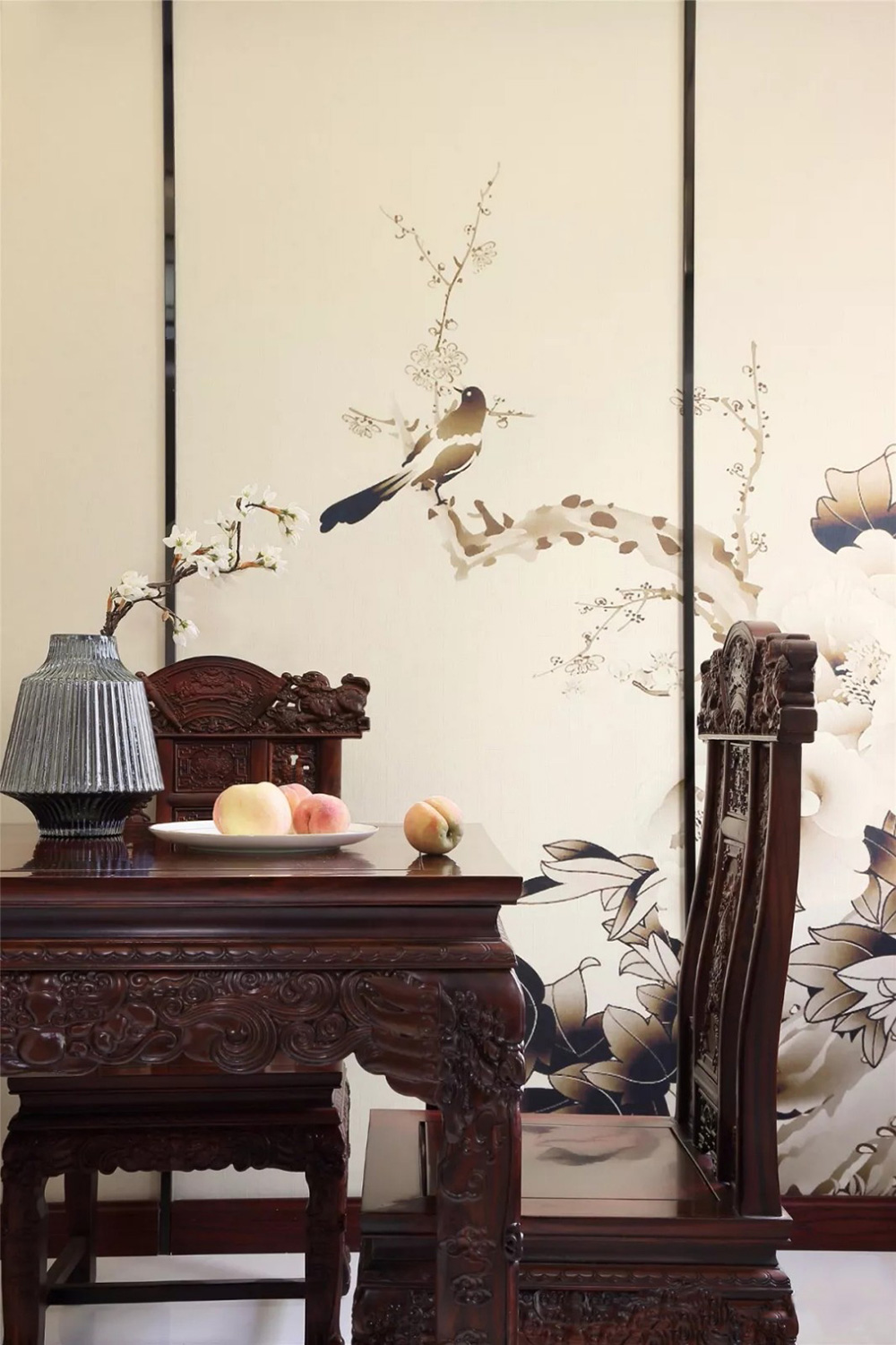 新中式風格別墅裝修效果圖-萬科城別墅320平米-別墅餐桌