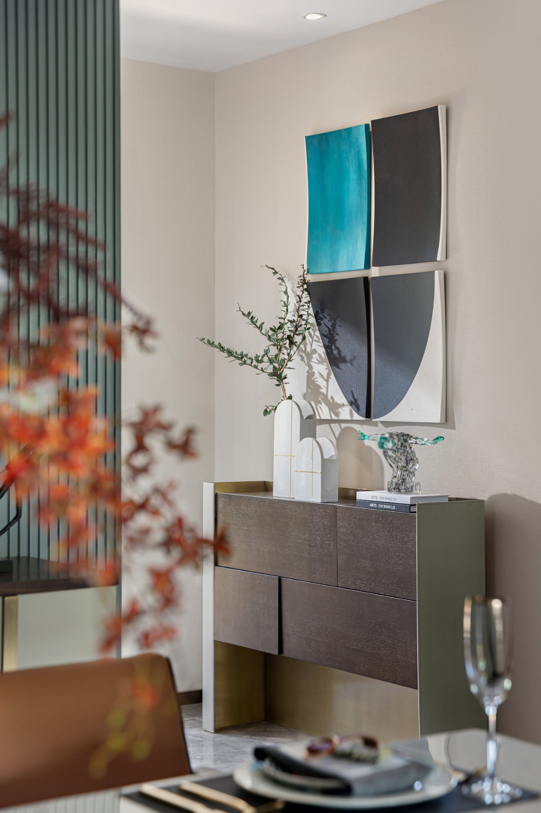 現代輕奢風格室內設計家裝案例-玄關 現代輕奢風格室內設計家裝案例-玄關