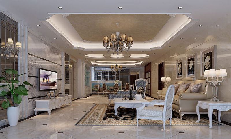 佛山市頤安·天璟名庭歐式風格五居室裝修案例