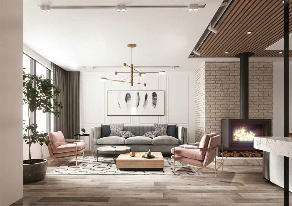 佛山市時代南灣北歐風格三居室裝修案例