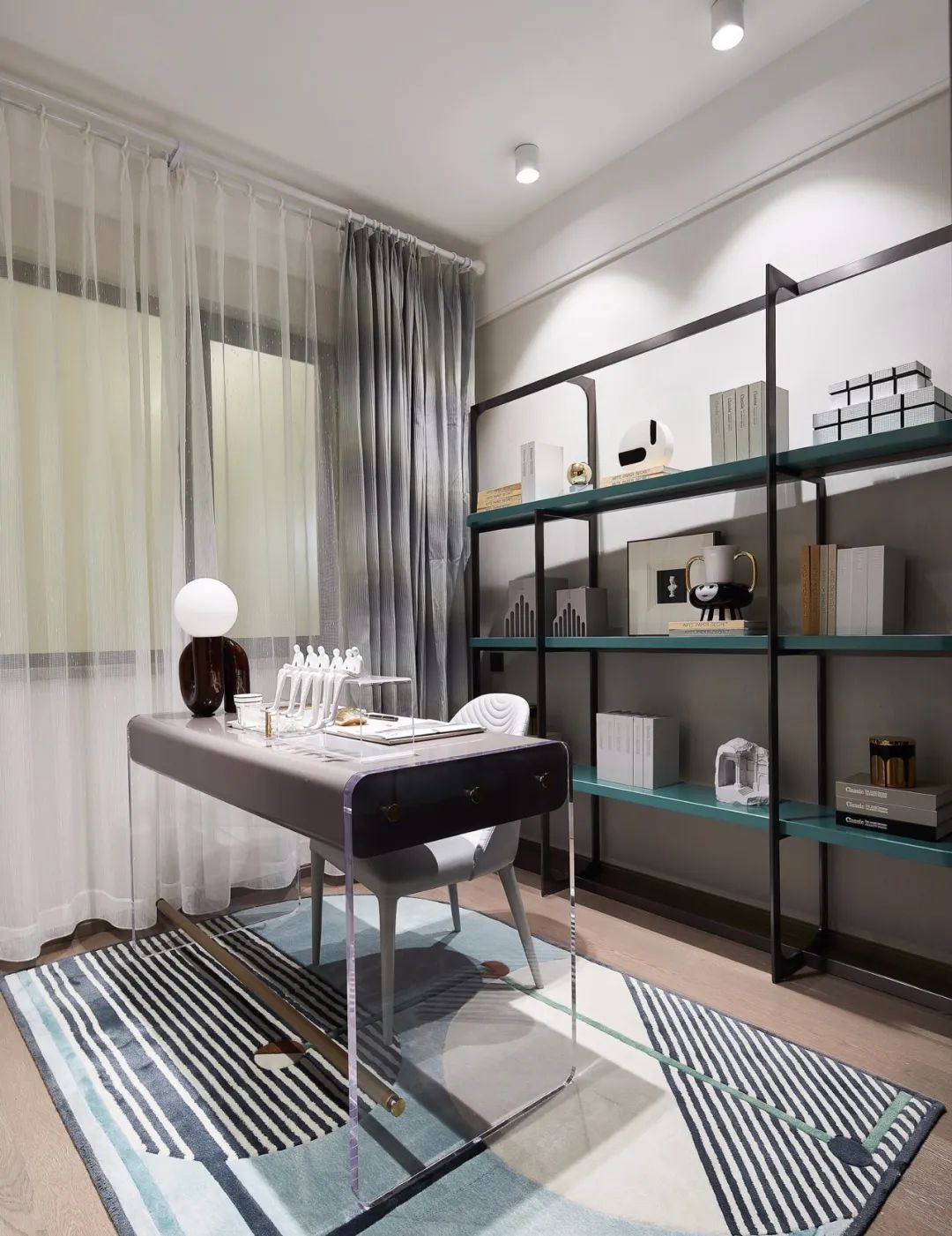 輕奢莫蘭迪風(fēng)格室內(nèi)設(shè)計(jì)家裝案例-書房 輕奢莫蘭迪風(fēng)格室內(nèi)設(shè)計(jì)家裝案例-書房