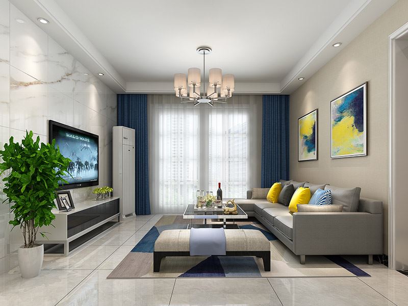 佛山市復地公園和光現代簡約風格二居室裝修案例