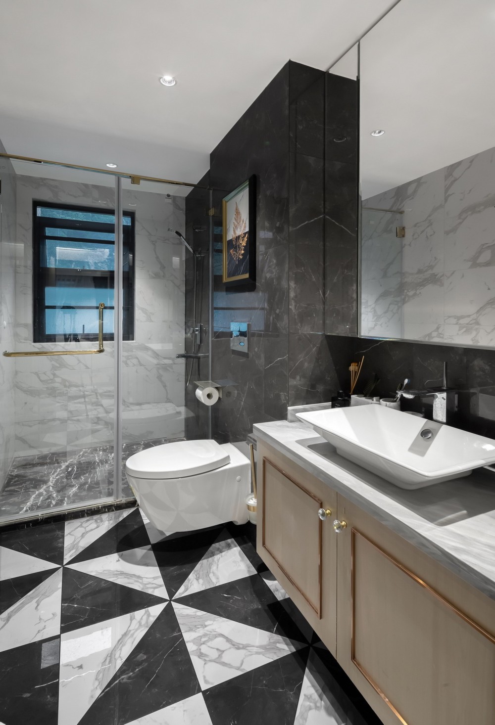 現代輕奢風格室內家裝案例效果圖-衛生間 現代輕奢風格室內家裝案例效果圖-衛生間