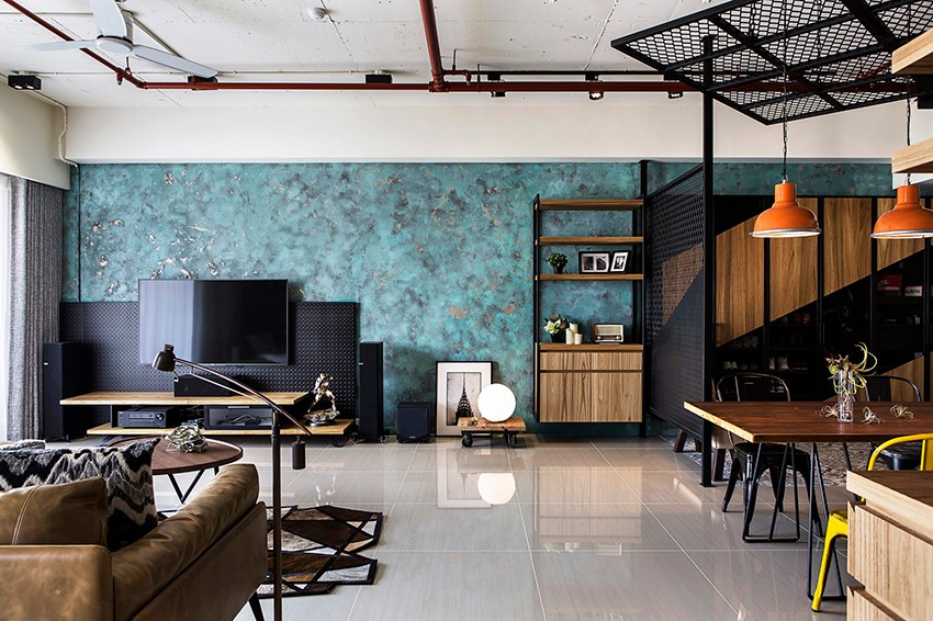 工業風風格家裝設計室內裝修效果圖-客廳 工業風風格家裝設計室內裝修效果圖-客廳