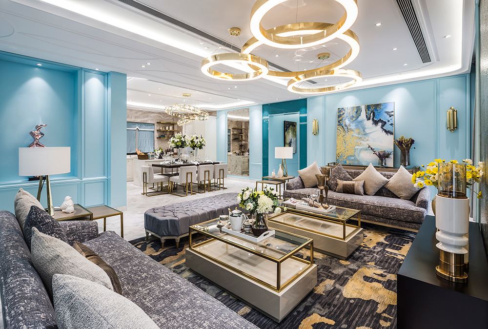 南寧市潤華尚城街區(qū)歐式風(fēng)格三居室裝修案例