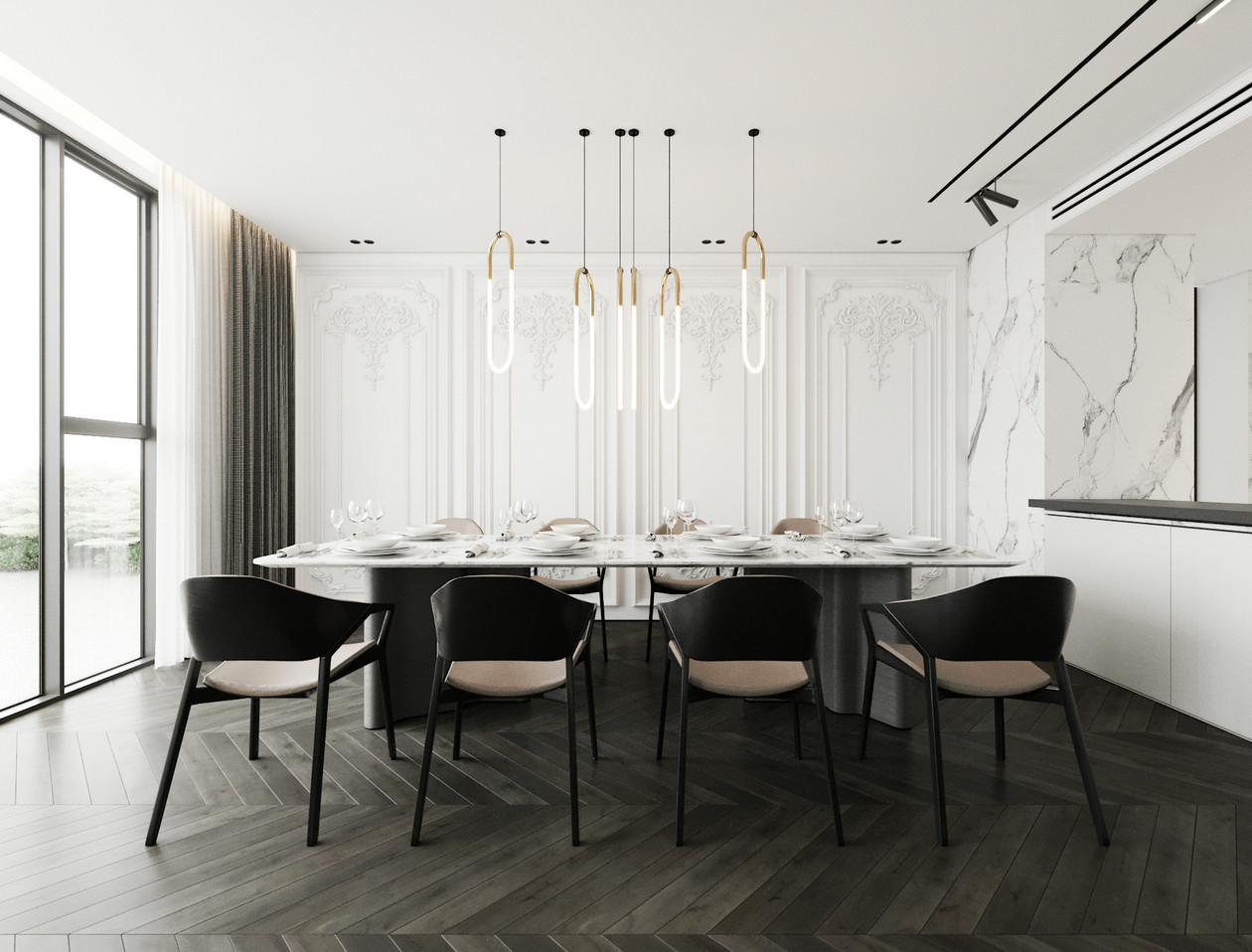 佛山裝修公司現(xiàn)代輕奢風(fēng)格室內(nèi)裝修效果圖-餐廳 佛山裝修公司現(xiàn)代輕奢風(fēng)格室內(nèi)裝修效果圖-餐廳