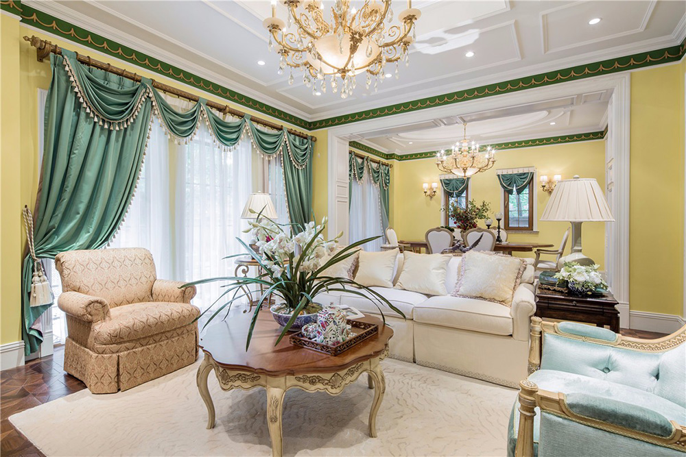 田園風格室內裝修效果圖-雅逸尚都三居130平米-客廳 田園風格室內裝修效果圖-雅逸尚都三居130平米-客廳