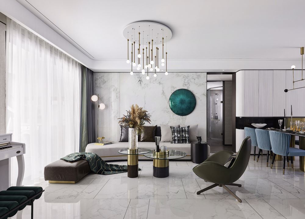 江門市海悅君庭歐式風格四居室裝修案例