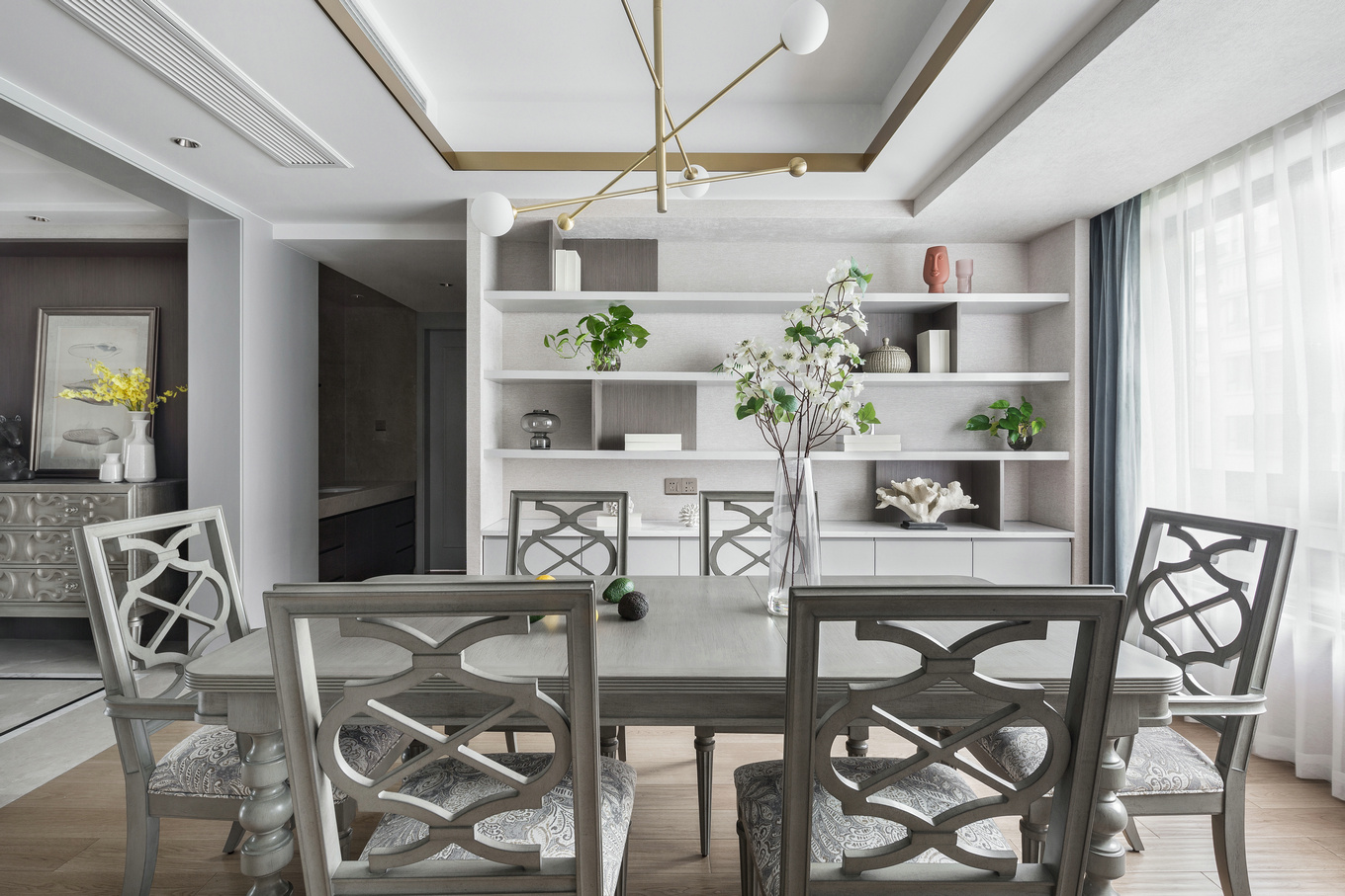 美式輕奢風格家裝設計室內裝修效果圖-餐廳 美式輕奢風格家裝設計室內裝修效果圖-餐廳