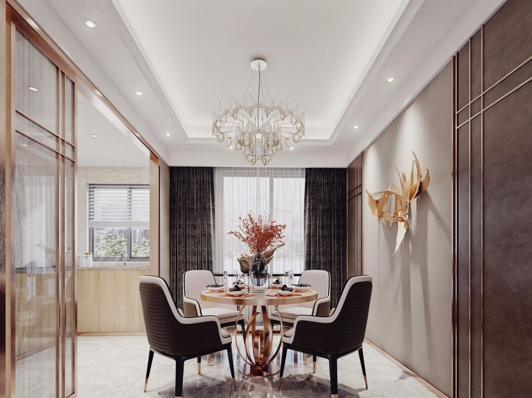 現代前衛風格室內裝修效果圖-萬和國際三居111平米-餐廳 現代前衛風格室內裝修效果圖-萬和國際三居111平米-餐廳