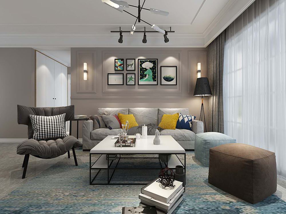 連云港市繁榮路6號(hào)小區(qū)北歐風(fēng)格三居室裝修案例