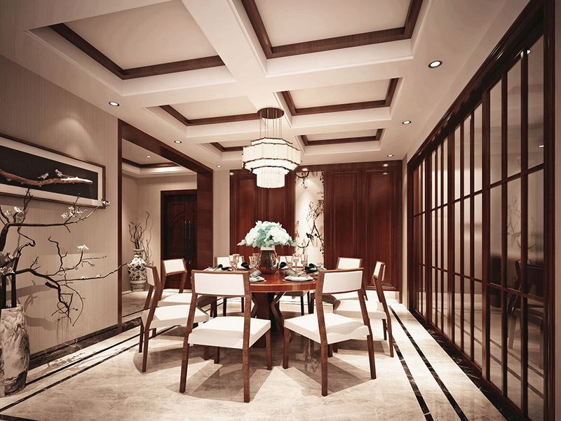 泰州市碧波苑新中式風格復式裝修案例