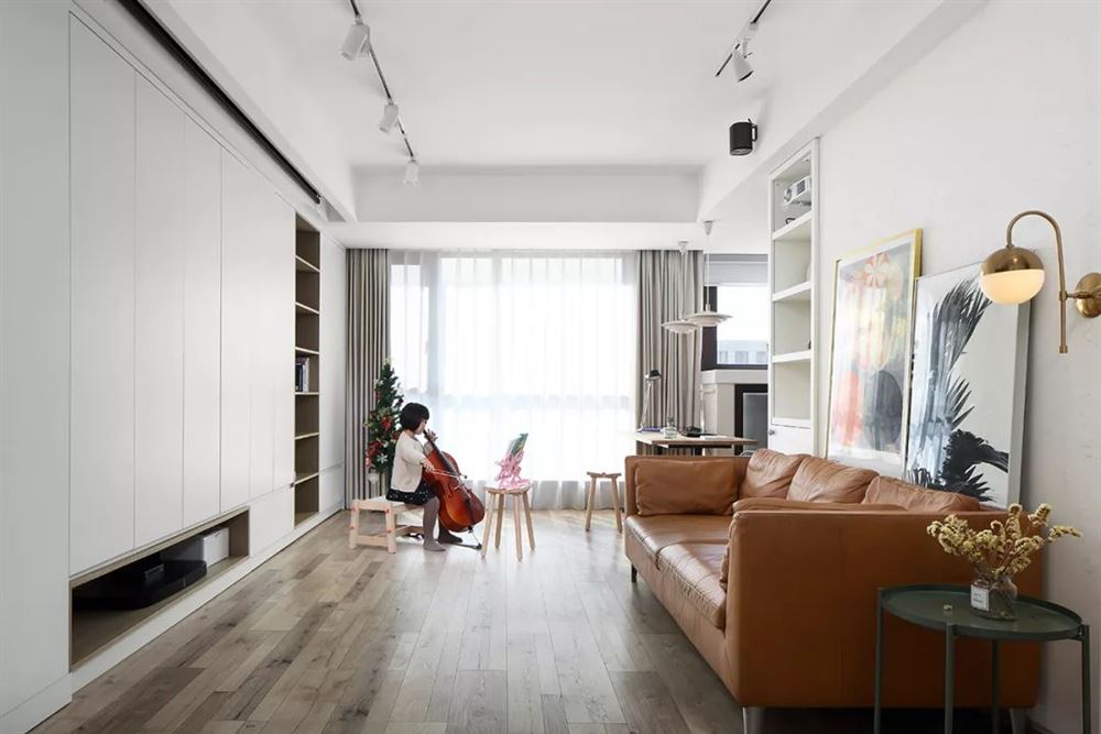 廣州市東華東路小區北歐風格三居室裝修案例