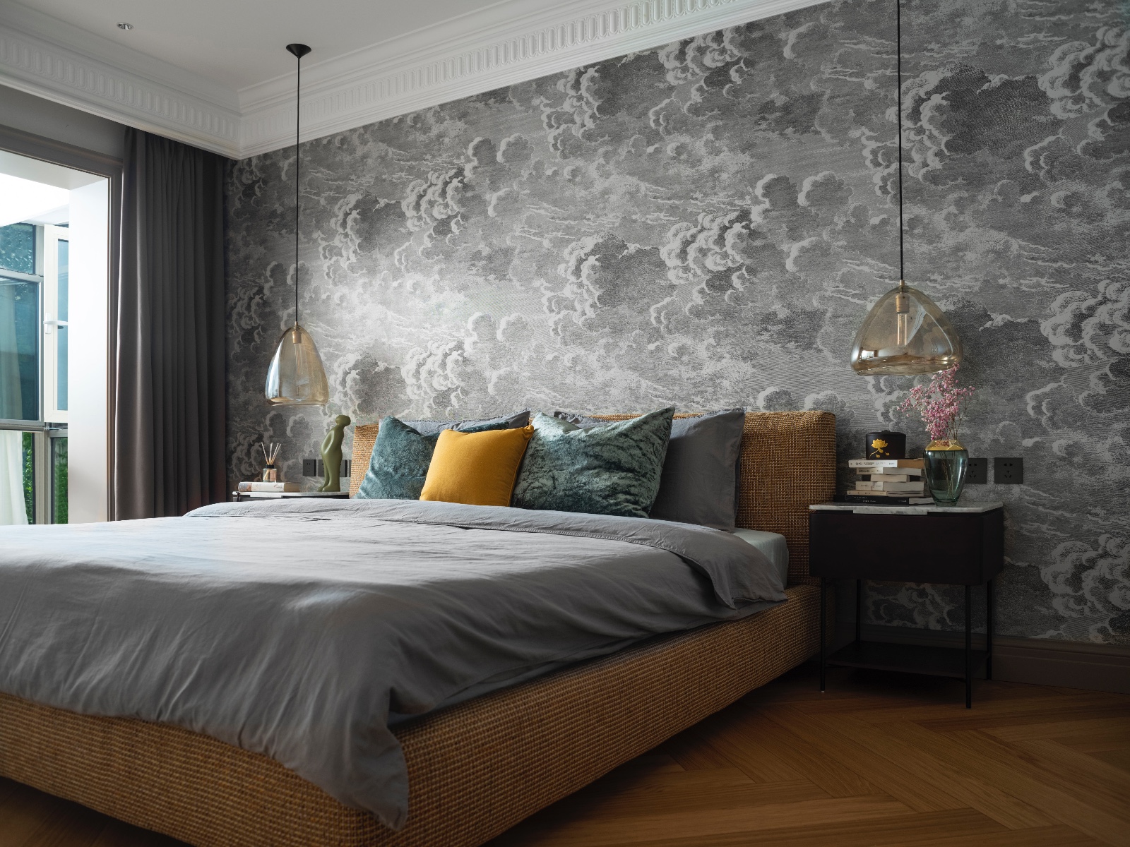 現代美式風格家裝設計室內裝修效果圖-臥室 現代美式風格家裝設計室內裝修效果圖-臥室