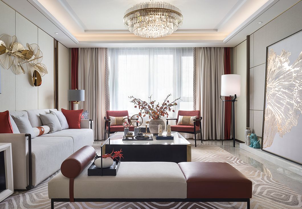 新中式風格家裝設計室內裝修效果圖-客廳 新中式風格家裝設計室內裝修效果圖-客廳