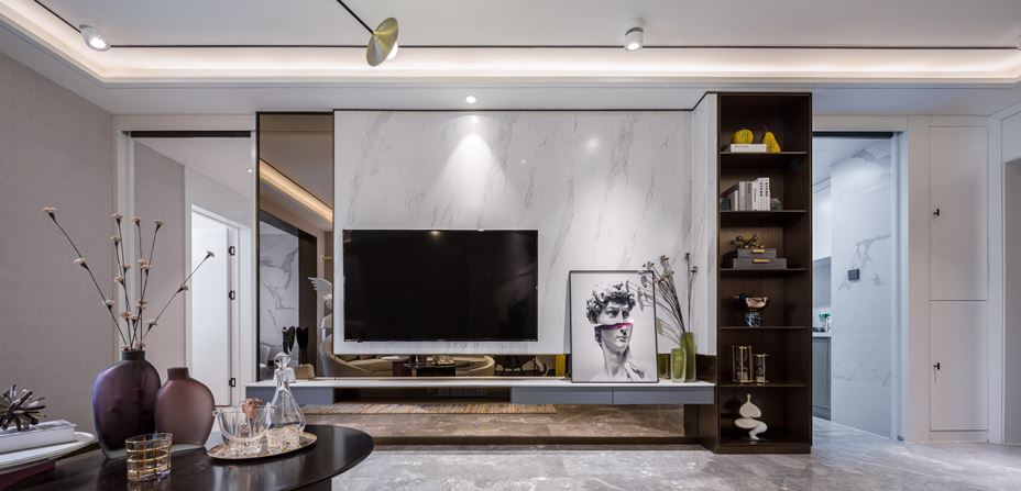 江門市寶庭園輕奢風格三居室裝修案例