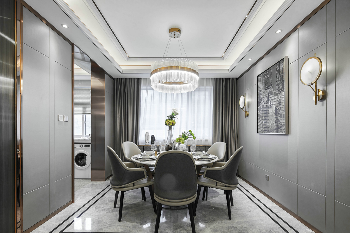 輕奢風(fēng)格室內(nèi)裝修效果圖-萬象江山二期四居175平米-餐廳 輕奢風(fēng)格室內(nèi)裝修效果圖-萬象江山二期四居175平米-餐廳