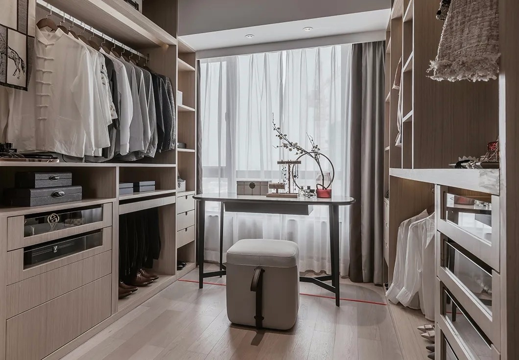 新中式風格家裝設計室內裝修效果圖-衣帽間 新中式風格家裝設計室內裝修效果圖-衣帽間