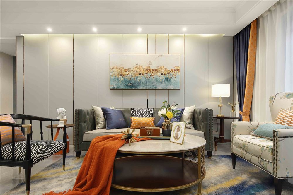 湛江市百合家園美式風格三居室裝修案例