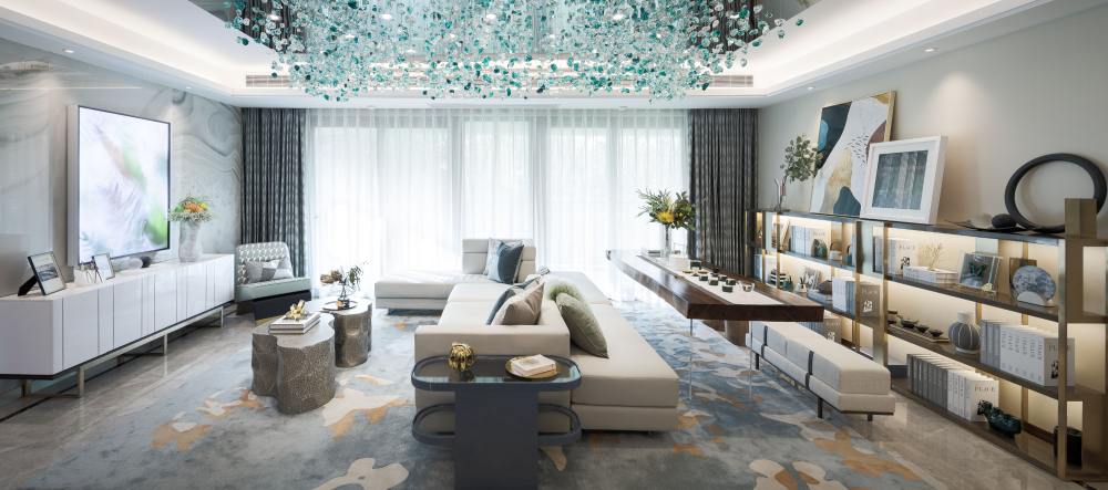 現代輕奢風格室內設計家裝案例-客廳 現代輕奢風格室內設計家裝案例-客廳