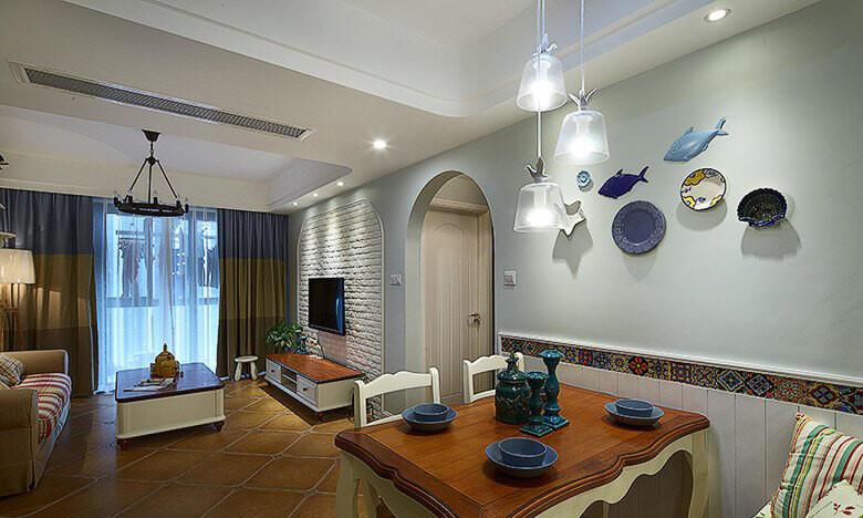 田園風格室內(nèi)裝修效果圖-御雅園三居125平米-餐廳 田園風格室內(nèi)裝修效果圖-御雅園三居125平米-餐廳