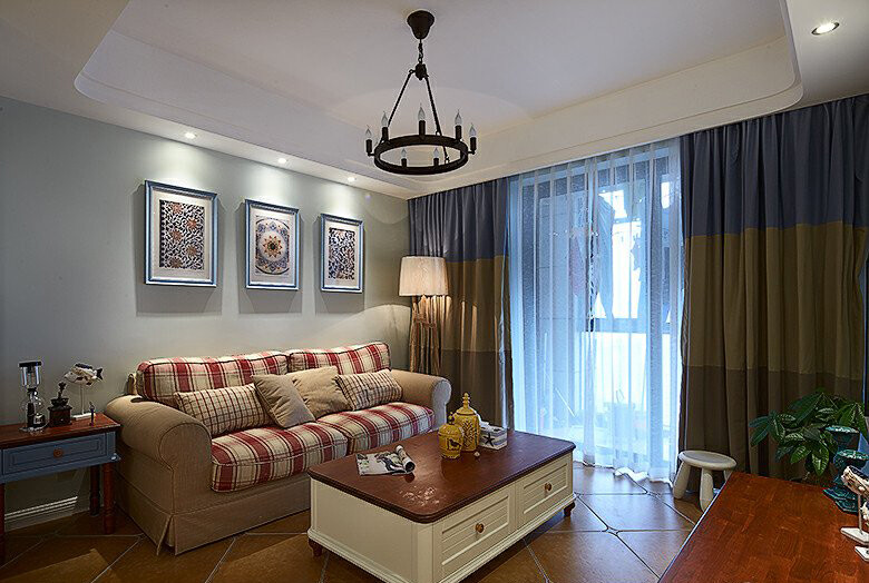 田園風格室內(nèi)裝修效果圖-御雅園三居125平米-客廳 田園風格室內(nèi)裝修效果圖-御雅園三居125平米-客廳