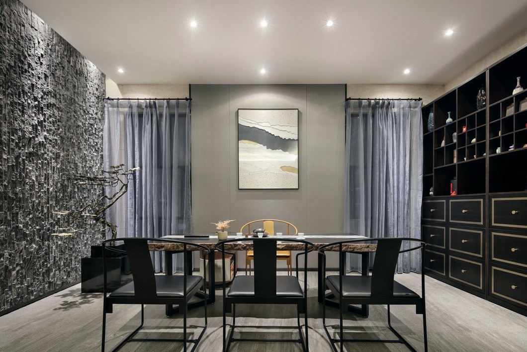 裝修公司新中式風格別墅裝修效果圖-茶室 裝修公司新中式風格別墅裝修效果圖-茶室