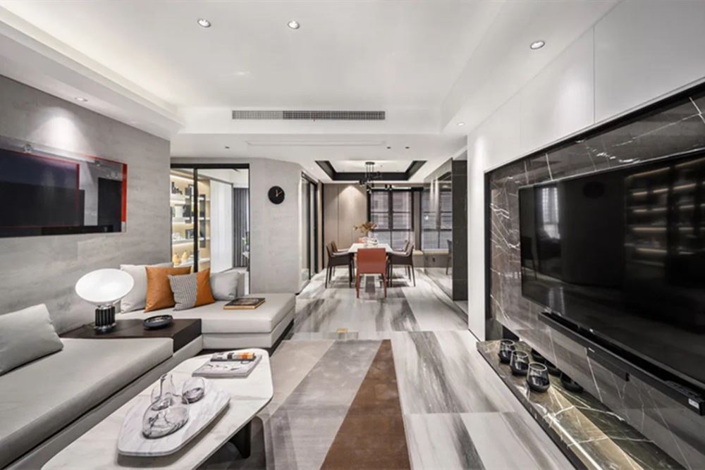 廣州市匯景新城現代簡約風格三居室裝修案例