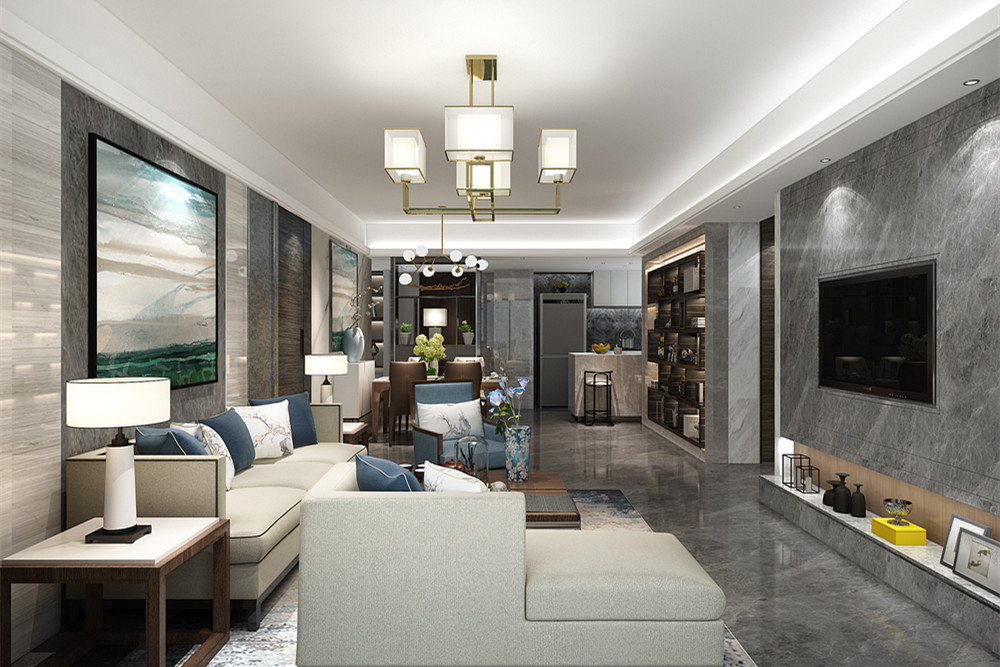 柳州101-200平米現代簡約風格富灣國際裝修設計效果圖