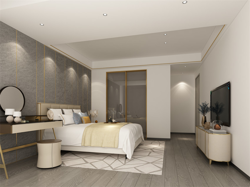 廣州市黃埔花園輕奢風(fēng)格三居室裝修案例