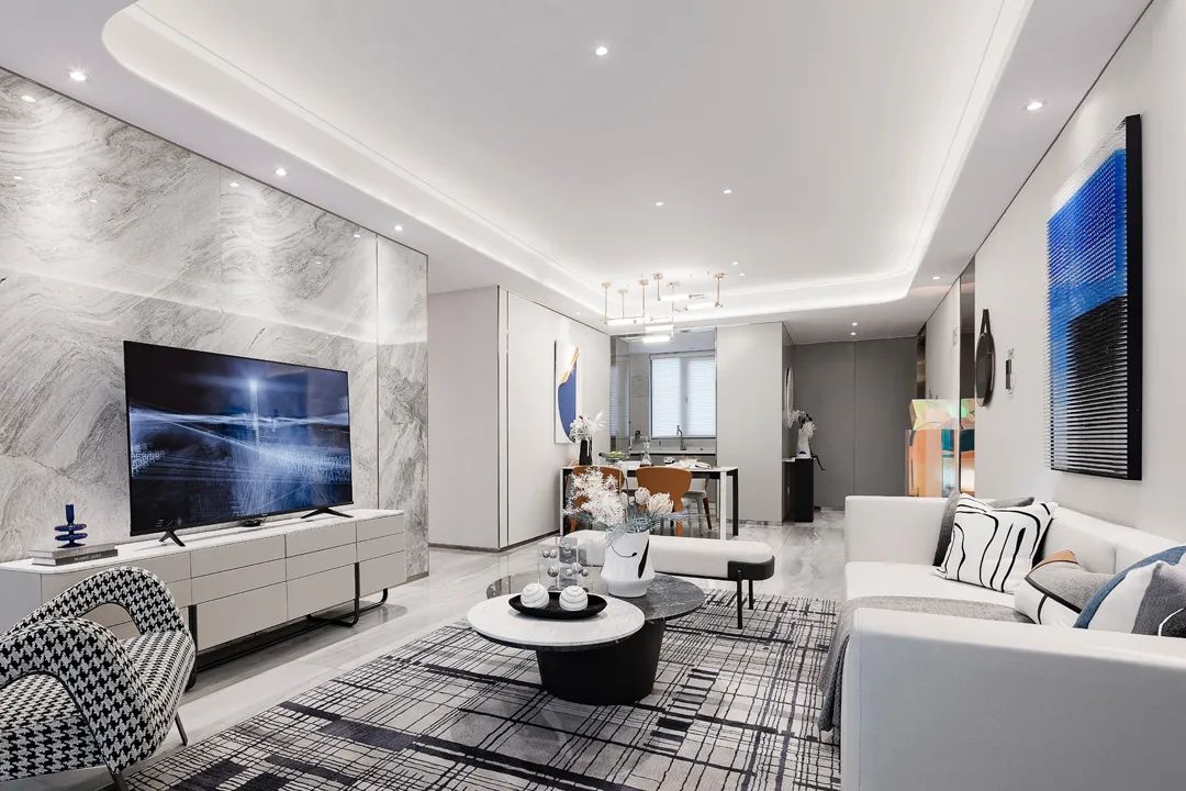 廣州市南沙濱海珺城現代簡約風格三居室裝修案例