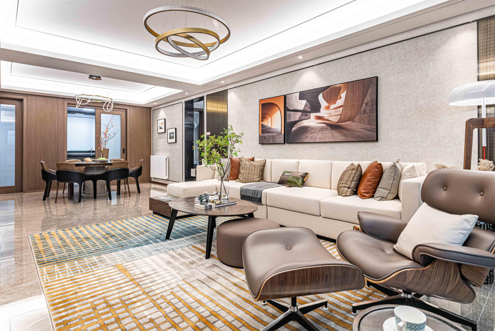 廣州市南沙金茂灣新中式風格四居室裝修案例