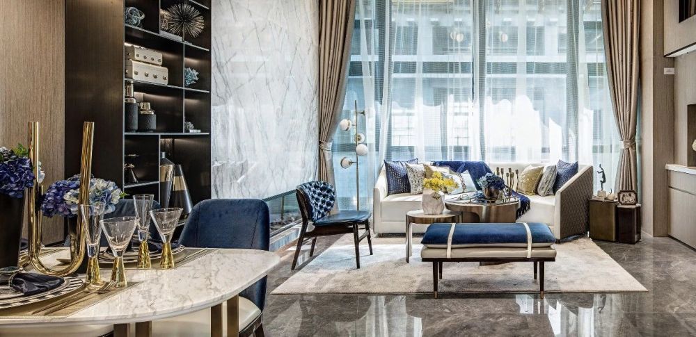 廣州101-200平米輕奢風格恒大中央廣場家裝設計效果圖