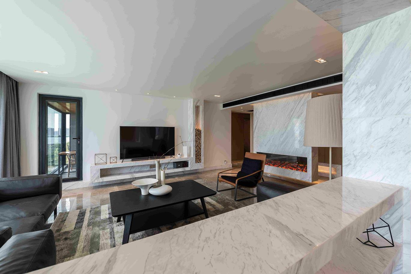 廣州市碧桂園海灣1號現代簡約風格三居室裝修案例