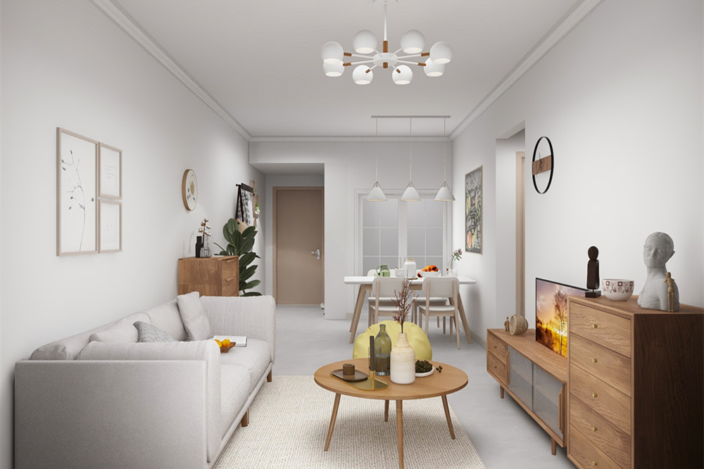 珠海市華發又一城北歐風格三居室裝修案例