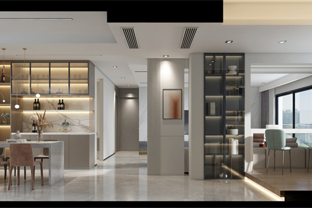 廣州市越秀·大學城·和樾府現代簡約風格三居室裝修案例