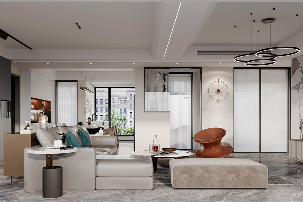 嘉興市濱江嘉苑現代簡約風格三居室裝修案例