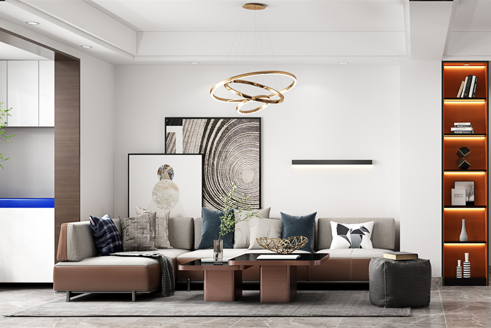 嘉興市中山名府現(xiàn)代簡(jiǎn)約風(fēng)格三居室裝修案例