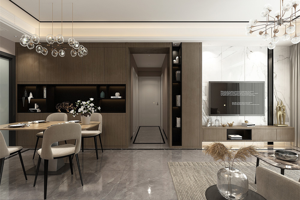 中山市正邦華顥豪庭現(xiàn)代簡約風(fēng)格三居室裝修案例