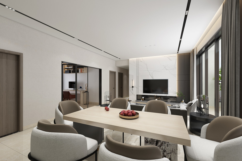 中山市碧桂園鳳凰城現代簡約風格三居室裝修案例