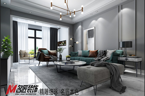 梧州市碧水閣小區現代簡約風格三居室裝修案例